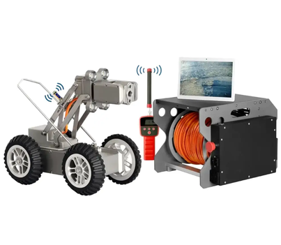 Crawler Pipe Inspection Robot with 512Hz Locator & 360 Rotation